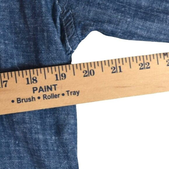 SpaceX Chambray Denim Button-Up Shirt L Long Sleeve Workwear - Picture 2 of 6